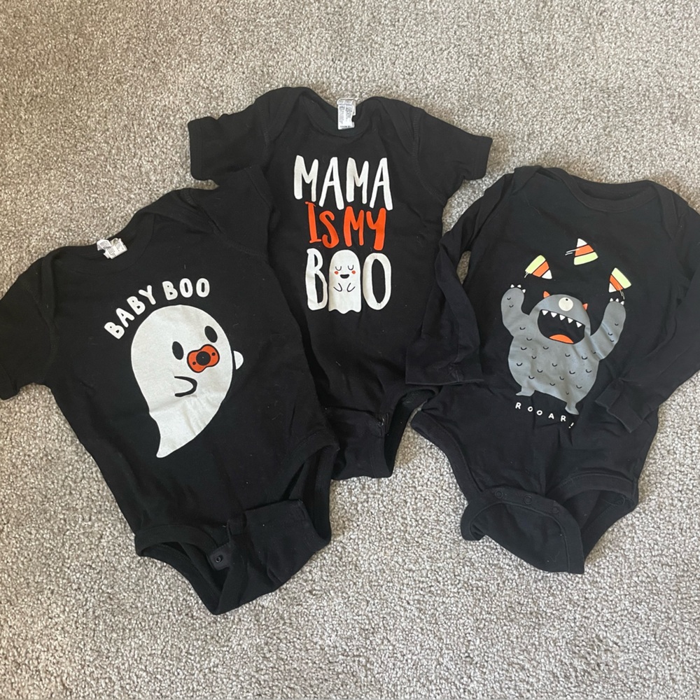 GAP Black Baby Boo Ghost Tee Set